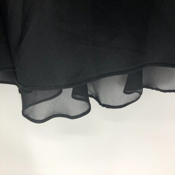 Lori Ann Montreal Vintage Black sleeveless tiered midi  dress sequin broach 8 - Picture 12 of 16